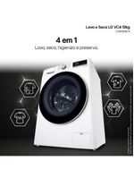 Lava e Seca LG 12kg/7kg Smart VC4 com Inteligência Artificial AI DD™ – CV5012WC4 | Branca