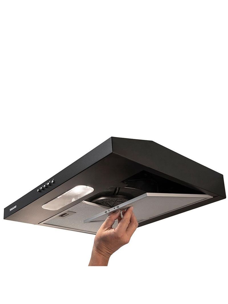 Depurador de ar suggar slim dps161pt/dps162pt preto com 3 velocidades – 60 cm