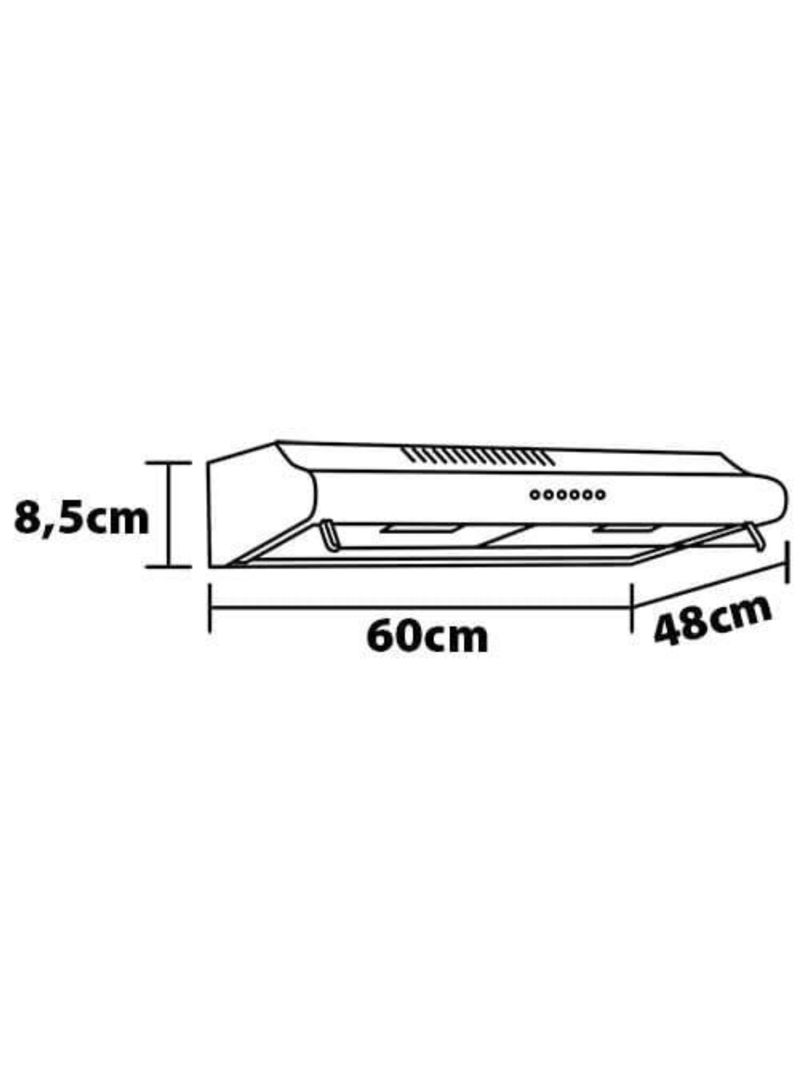 Depurador de ar suggar slim dps161pt/dps162pt preto com 3 velocidades – 60 cm