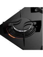 Cooktop a gás atlas u top 4 bocas mesa de vidro preto bivolt