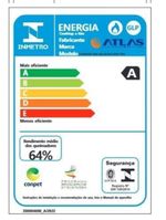 Cooktop a gás atlas u top 4 bocas mesa de vidro preto bivolt