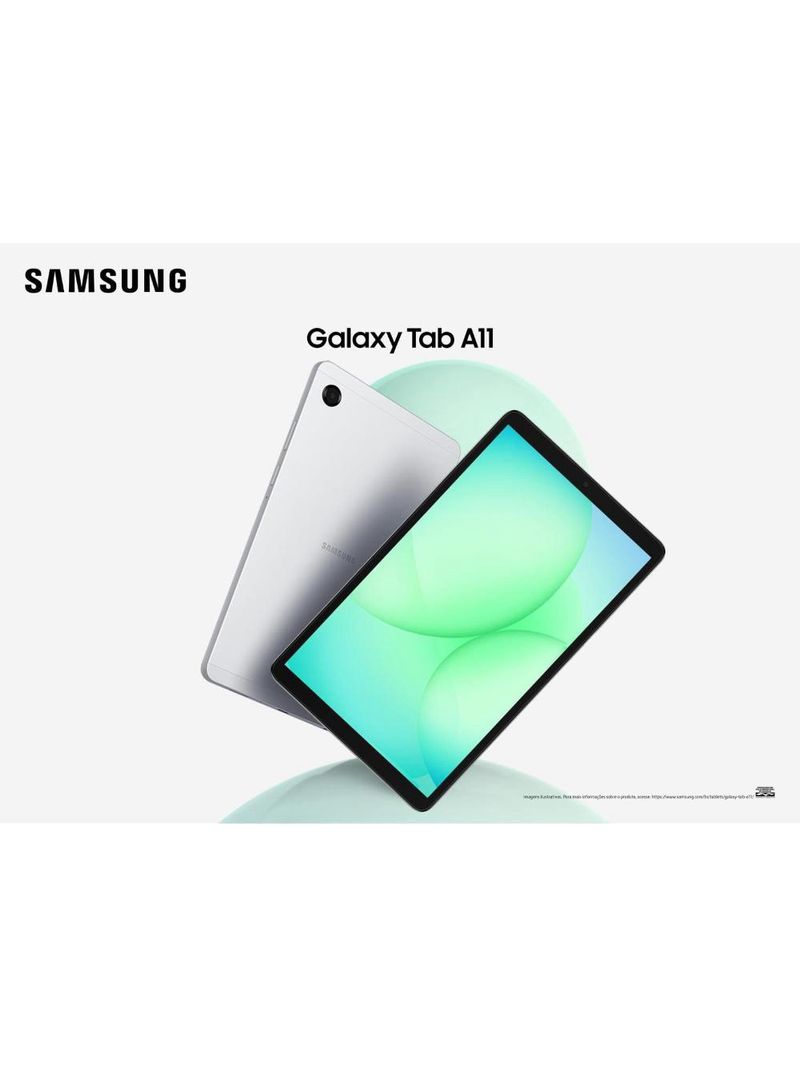Tablet samsung galaxy a11 wi-fi tela 87" 90hz 64gb câmera 8mp prata