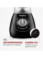 Liquidificador mondial power l-550 1,9l 550w 2 velocidades pulsar preto