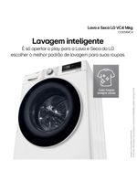 Lava e seca lg 14kg/8kg smart vc4 com inteligência artificial ai dd™ cv5014wc4 - branca