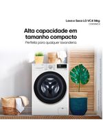Lava e seca lg 14kg/8kg smart vc4 com inteligência artificial ai dd™ cv5014wc4 - branca