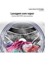 Lava e seca lg 14kg/8kg smart vc4 com inteligência artificial ai dd™ cv5014wc4 - branca