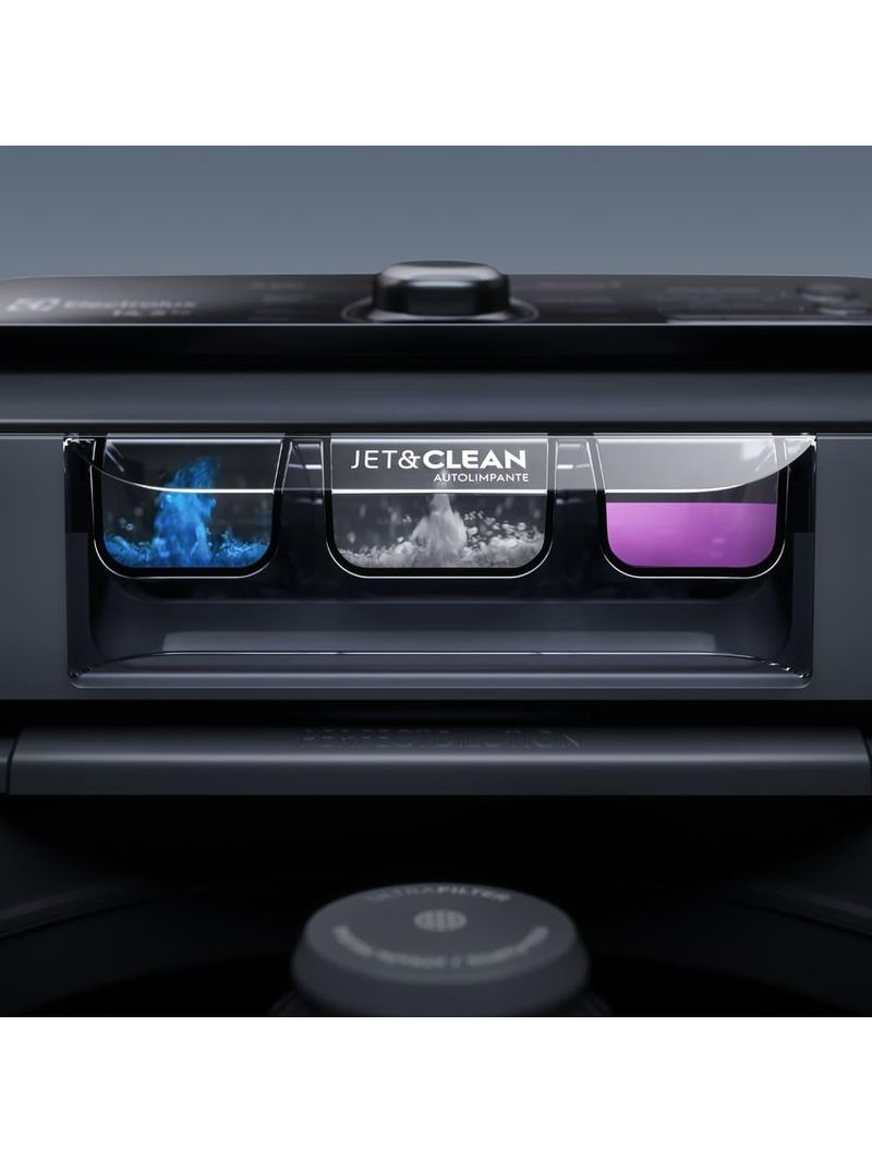 Lavadora de roupas electrolux efficient lep15 14,5kg com cesto inox, ultra filter e tecnologia jet&clean - preta