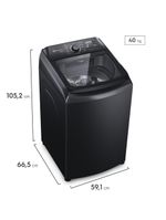 Lavadora de roupas electrolux efficient lep15 14,5kg com cesto inox, ultra filter e tecnologia jet&clean - preta