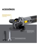 Esmerilhadeira angular 5" wap wf es01 950w - cinza/amarelo