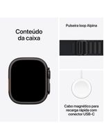 Apple watch ultra 3 gps+ cellular 49mm pulseira loop alpina preta