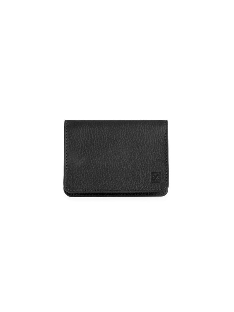Carteira masculina de couro compacta bond preta