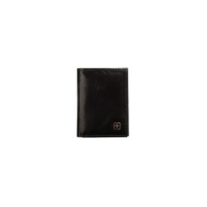 Carteira masculina de couro suissewin pequena preto