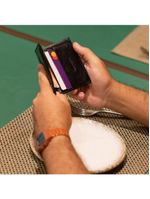 Carteira masculina de couro suissewin pequena preto