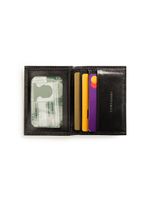 Carteira masculina de couro suissewin pequena preto