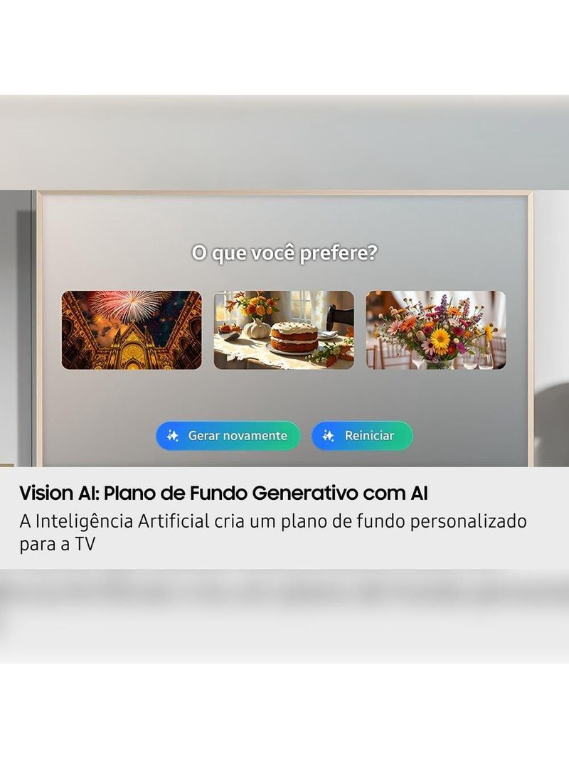 Smart tv 43” qled 4k samsung qn43ls03fagxzd the frame vision ai 2025 modo arte antirreflexo