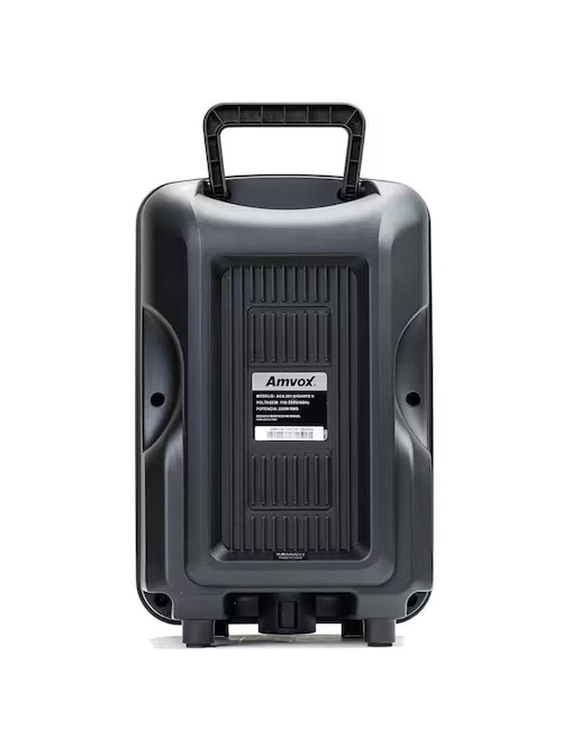 Caixa de som amvox aca221 gigante ii 220w bluetooth rádio fm preta