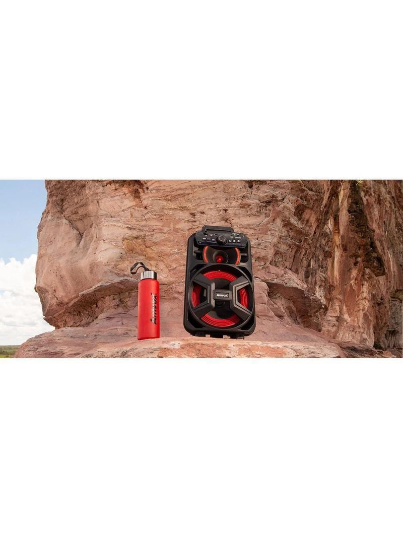 Caixa de som amvox aca221 gigante ii 220w bluetooth rádio fm preta