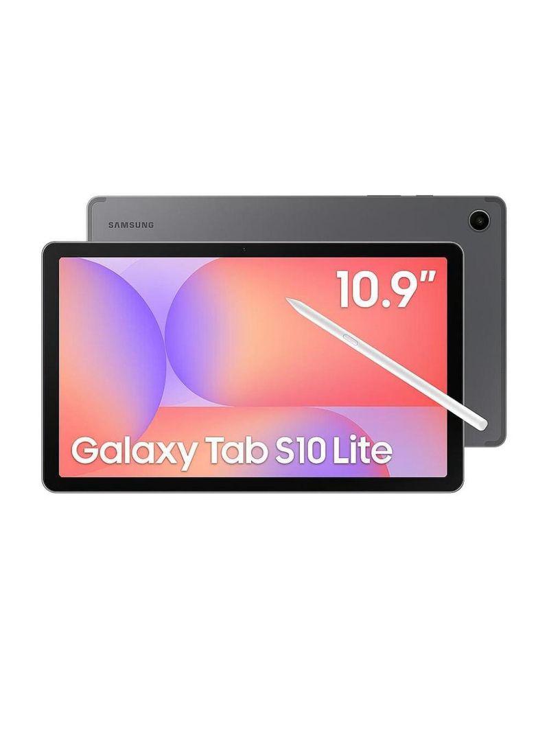 Tablet samsung galaxy s10 lite 109" android 15 128gb exynos 1380 wi-fi 8mp caneta s pen capa protetora cinza