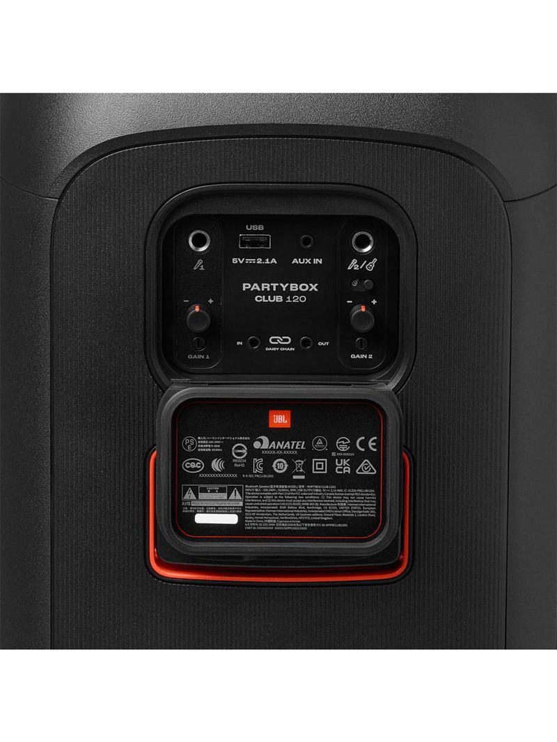 Caixa de som jbl partybox club 120 bluetooth 160w bateria 12h preta