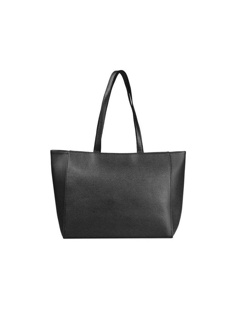 Bolsa feminina grande tote com alça alongada preta