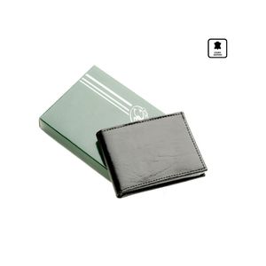 Carteira masculina de couro com porta cartão freeway preta