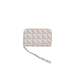 Carteira feminina pequena com alça monograma bg bege