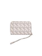 Carteira feminina pequena com alça monograma bg bege