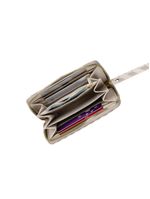 Carteira feminina pequena com alça monograma bg bege