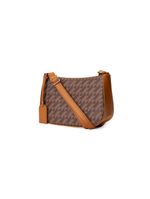 Bolsa transversal feminina pequena monograma bg marrom