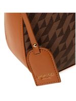 Bolsa transversal feminina pequena monograma bg marrom