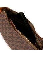 Bolsa transversal feminina pequena monograma bg marrom