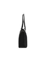 Bolsa de ombro feminina tote torniquete preta