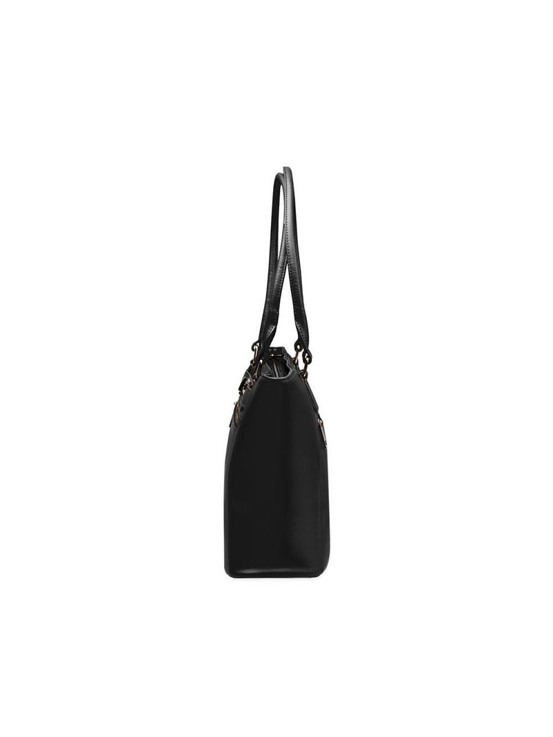 Bolsa de ombro feminina tote torniquete preta