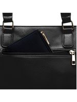 Bolsa de ombro feminina tote torniquete preta