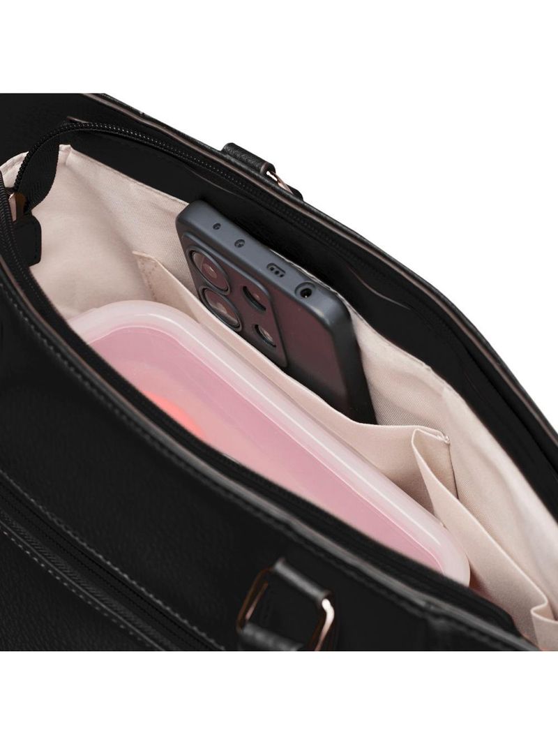 Bolsa de ombro feminina tote torniquete preta