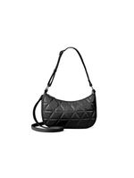 Bolsa feminina pequena baguette matelassê preta