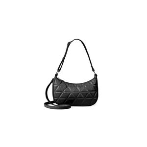 Bolsa feminina pequena baguette matelassê preta