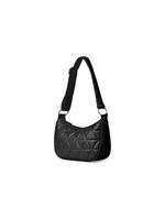 Bolsa feminina pequena baguette matelassê preta