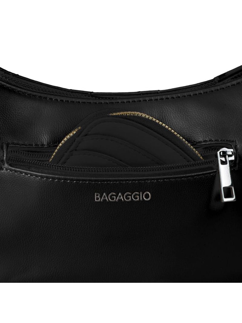 Bolsa feminina pequena baguette matelassê preta