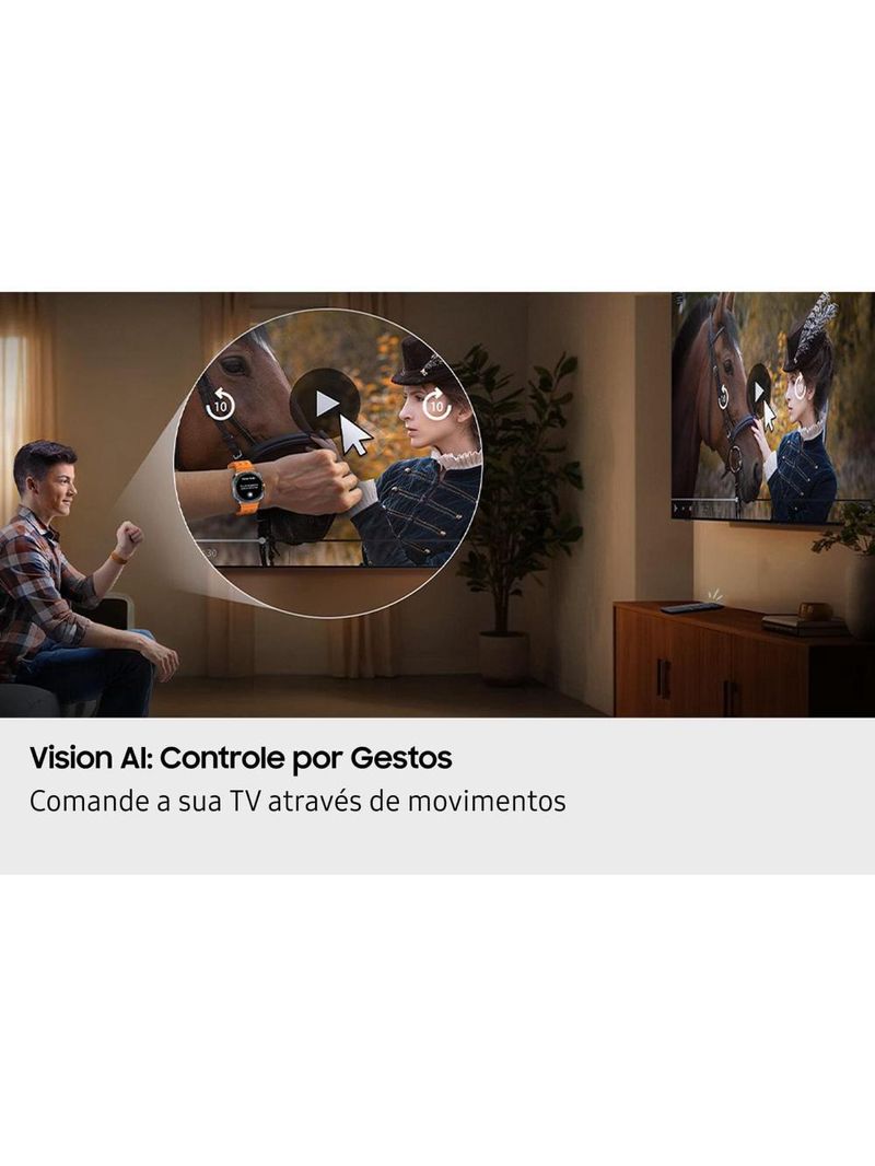 Smart tv samsung 55” 4k qled ultra qn55q7faagxzd controle por gestos processador com ai xbox cloud gaming