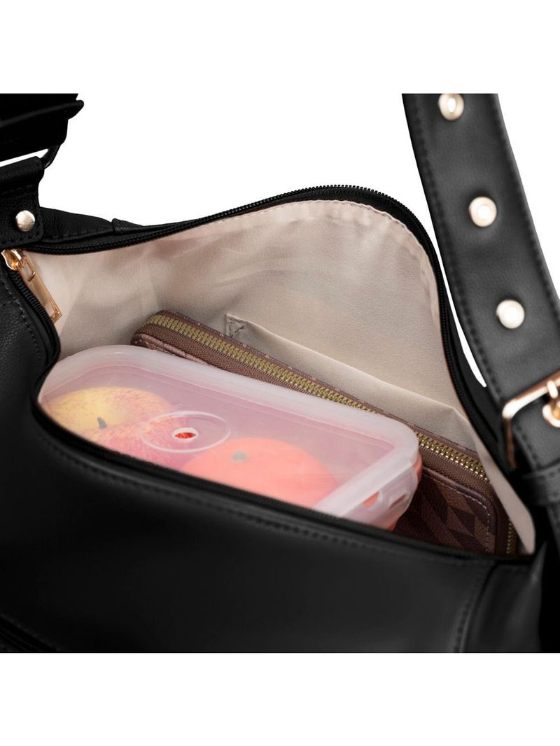 Bolsa feminina hobo soft premium preta
