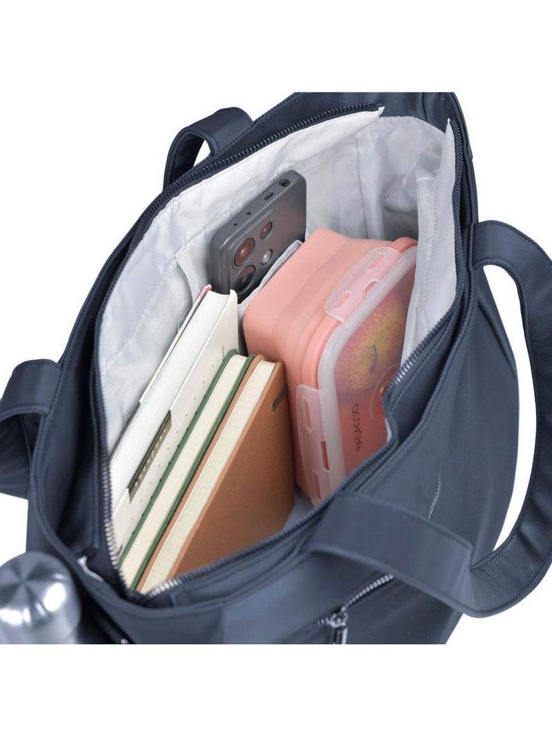 Bolsa feminina média executiva donna azul marinho