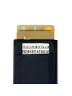 Carteira automática masculina metal advanced preta