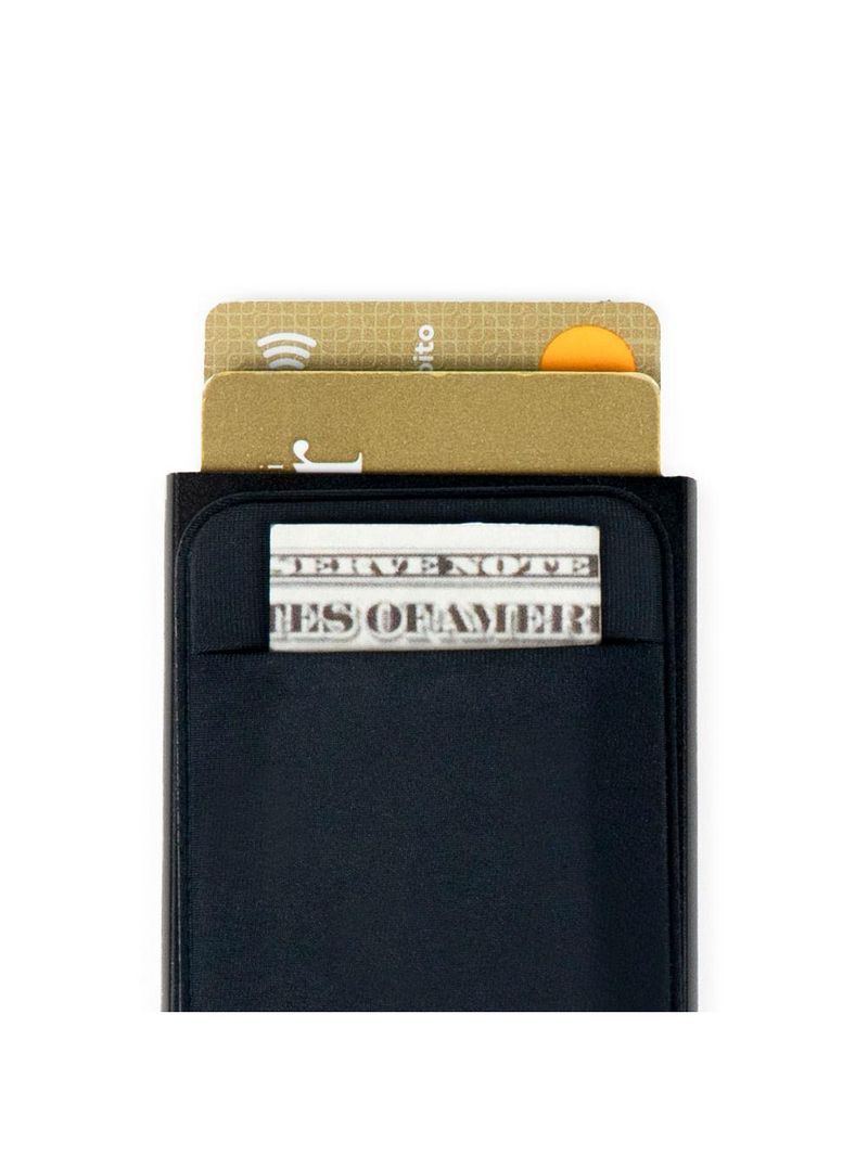 Carteira automática masculina metal advanced preta