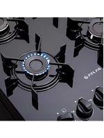 Fogão atlas 4 bocas mônaco top glass com mesa de vidro e acendimento automático bivolt – preto