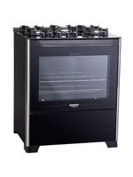 Fogão dako 5 bocas magister com mesa de vidro e acendimento automático bivolt - preto