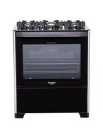 Fogão dako 5 bocas magister com mesa de vidro e acendimento automático bivolt - preto