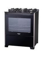 Fogão dako 5 bocas magister com mesa de vidro e acendimento automático bivolt - preto