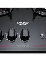 Fogão dako 5 bocas magister com mesa de vidro e acendimento automático bivolt - preto