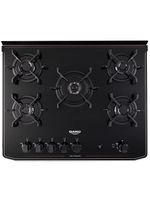 Fogão dako 5 bocas magister com mesa de vidro e acendimento automático bivolt - preto